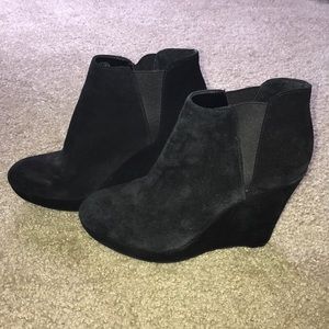 JESSICA SIMPSON suede heeled booties - size 8.5